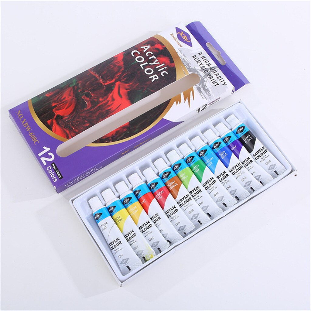 Acryl Pigment Diy Graffiti Verf Acrylverf 12 Kleur Set Art Schilderen Leveringen In Voorraad!: Default Title