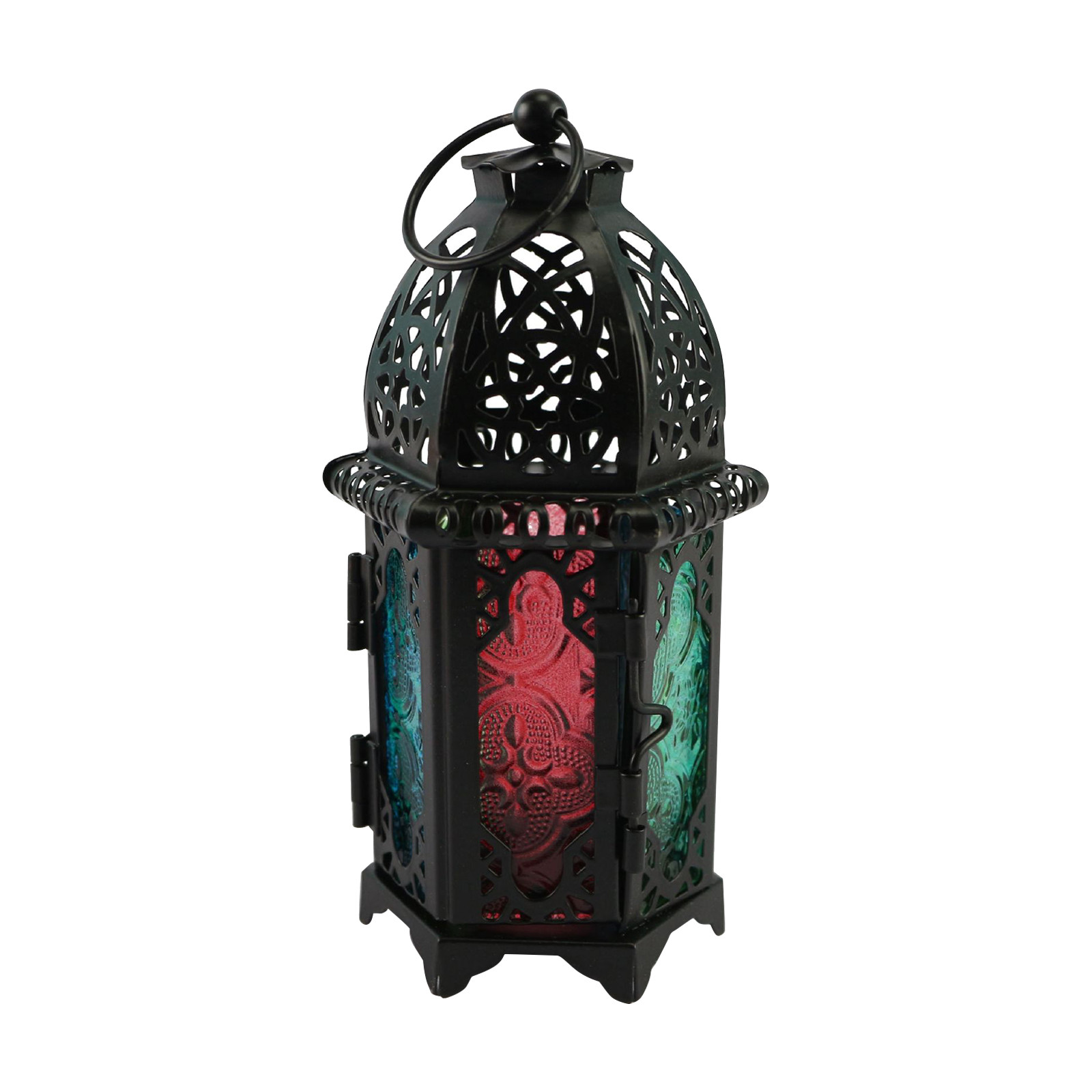 Moroccan Style Lantern Antique Moroccan Style Lantern Hollow Candle Holder Stand Wedding Romantic Decor: black