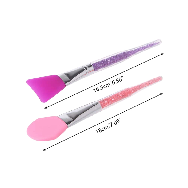 Maquillaje cepillo de 2 piezas de silicona brocha para máscara Facial herramienta de maquillaje de belleza mascarilla de barro Facial aplicador de la loción del cuerpo mantequilla aplicador