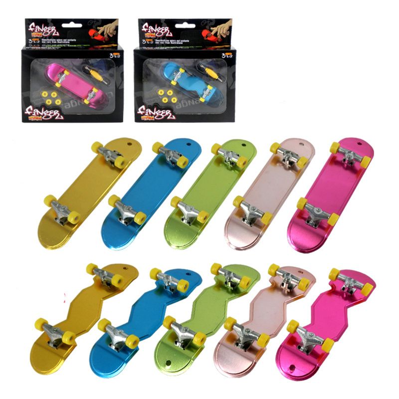 1 Set Leuke Party Kinderen Mini Vinger Boord Toets Legering Skateboard Boarding Speelgoed