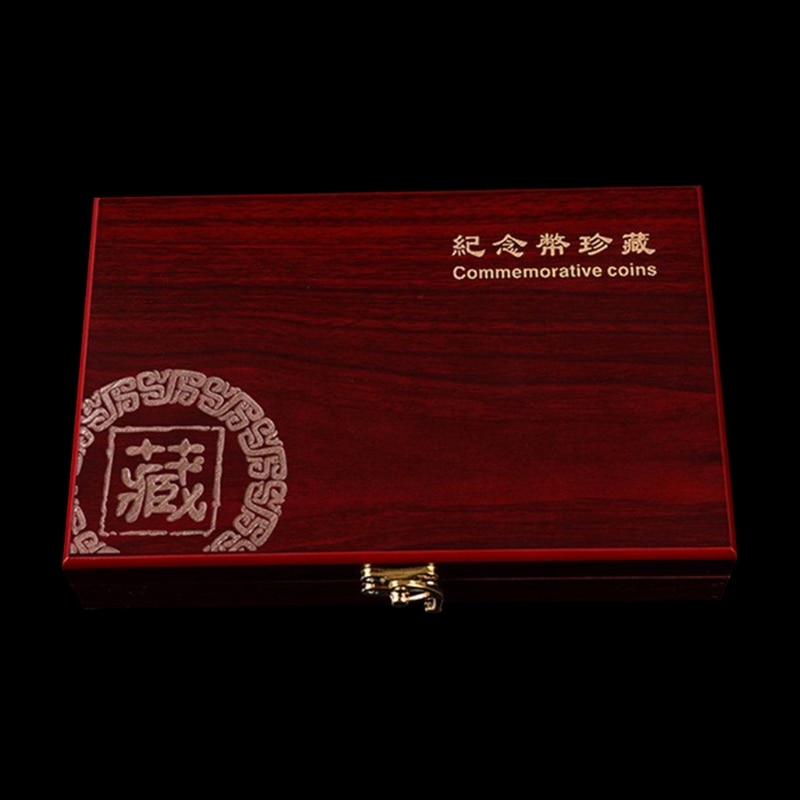 50 Pcs Wood Coin Protection Display Box Storage Case Holder Round Box Collection 87HF