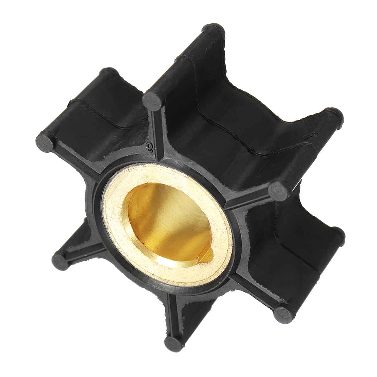 389576 436137 evinrude johnson 4hp-8hp: lle perämoottorin vesipumpun siipipyörä musta kuminen halkaisija 38mm 6 terän lisävaruste