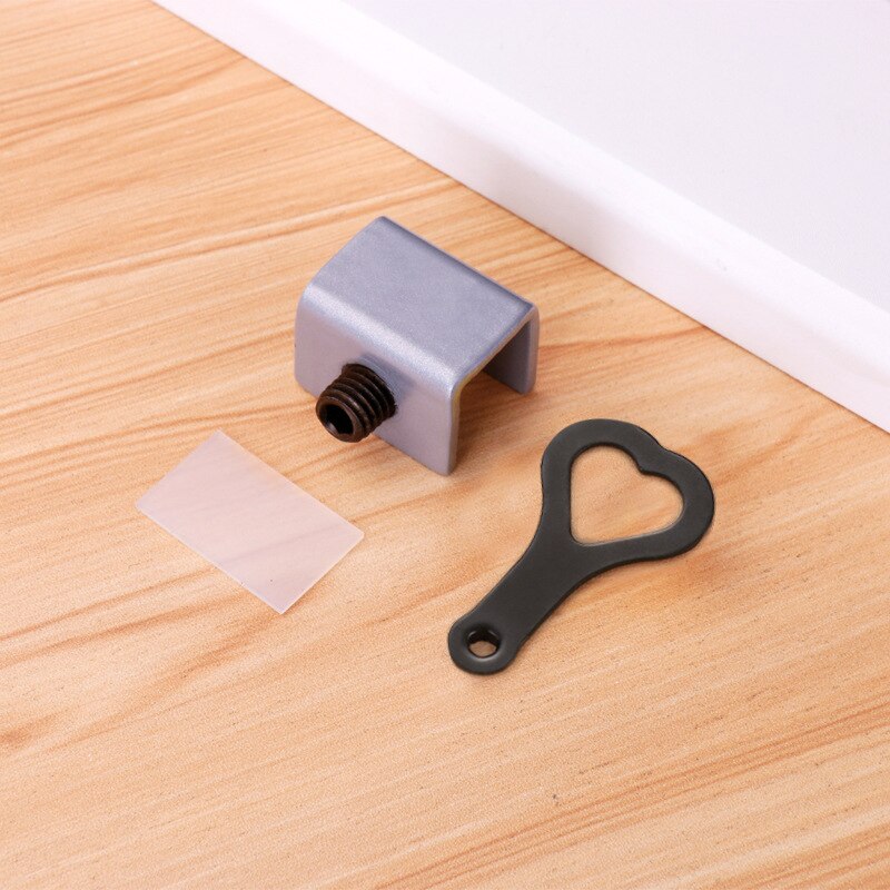 Sliding Sash Stopper Cabinet Locks Door Window Lock Limiter Window Lock Translation Screen Lock Child Window Security Lock: silver single hole