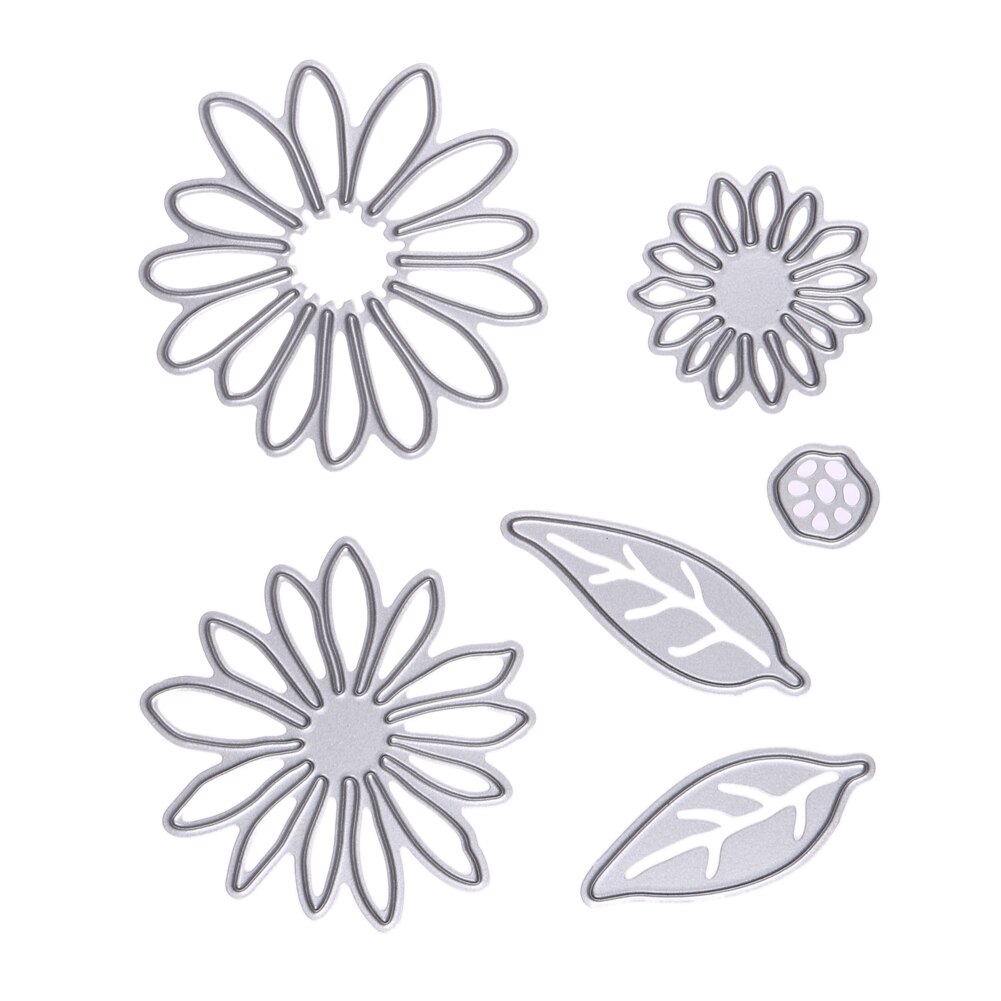 6 X Flowers die cuts metal die cutting dies in scrapbooking Cutting Dies Scrapbooking Material Wedding Decoration: Default Title