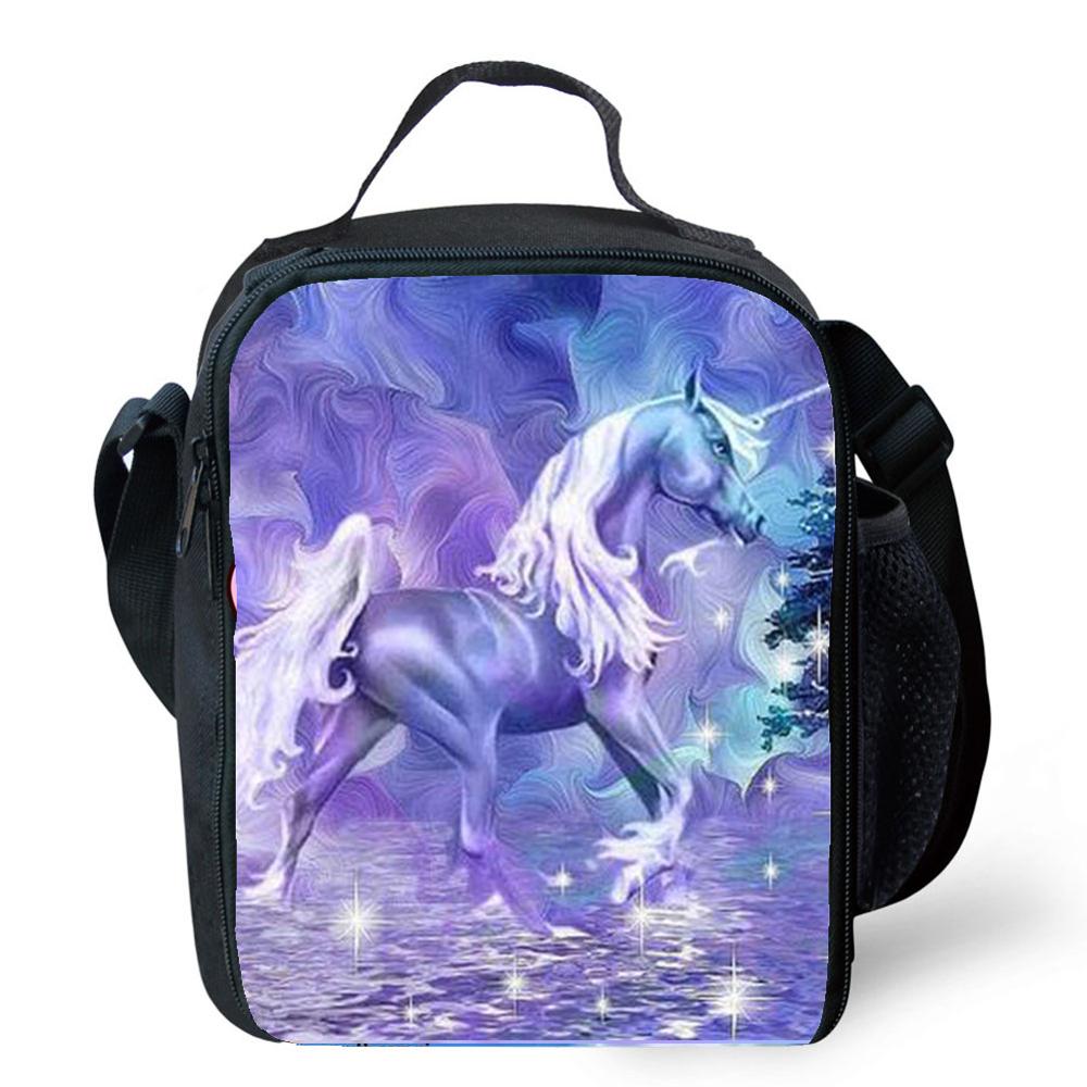 Hello Unicorn Lunch Bag Oxford Food Preservation Organizer Picnic Lunch Bags Fresh Fruit Insulation Pouch Cooler for Kids girls: 10