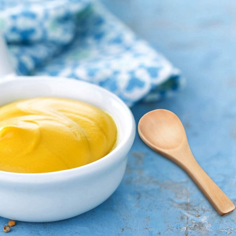 Małe drewniane łyżki mini degustacja łyżek przyprawy sól łyżki robić kuchni gotowanie przyprawy oleju pojemnik na herbatę z cukrem robić kawy 30 sztuk