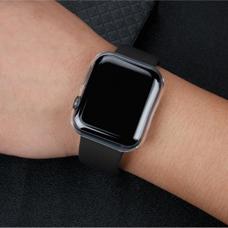 Cover for Apple Watch Case 40mm 44mm Series 5 4 Soft Slim TPU Ultra-thin Transparent Screen Protector Case Band Accessories