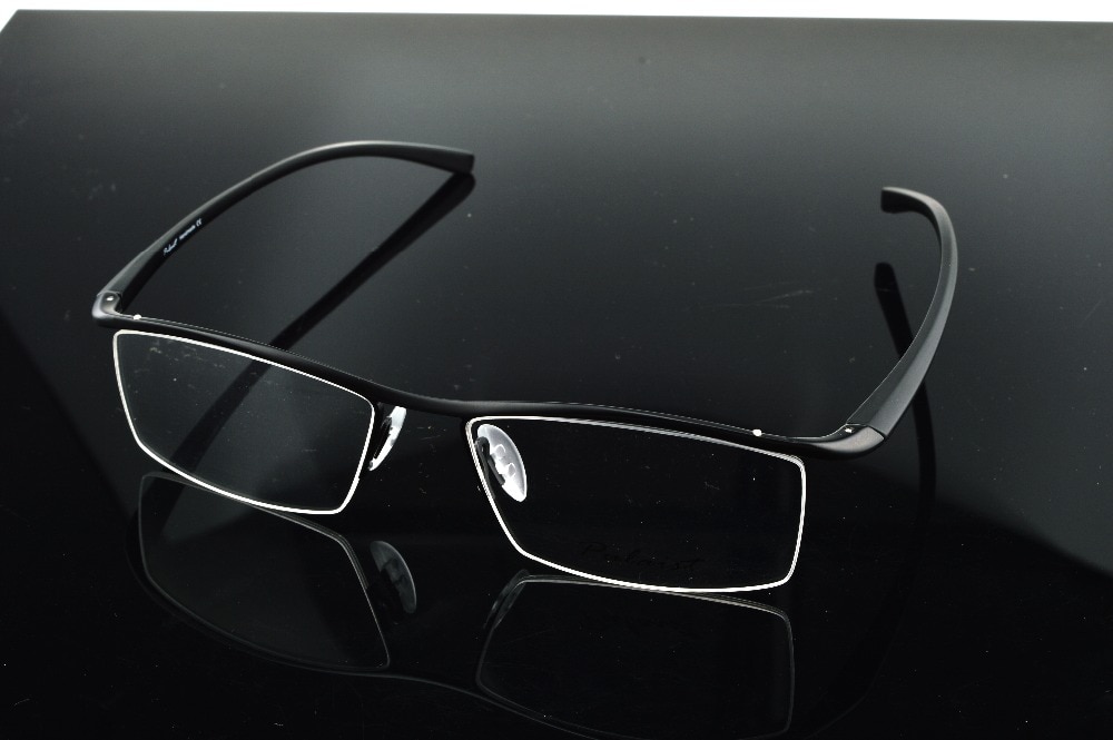 Luxe heren titanium zwarte halfrand merk leesbril  +1 +1.5 +2 +2.5 +3 +3.5 +4 +4.5 +5