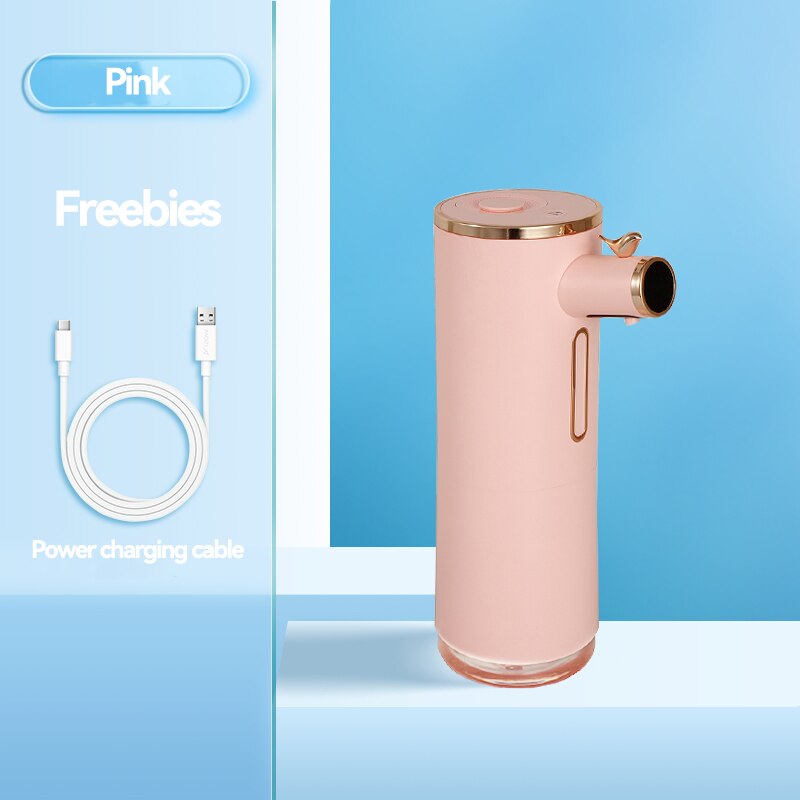 interhasa! Foam Automatic Soap Dispenser Bathroom Touchless Liquid Soap Dispensers With USB Charging Foaming Hand Sanitizer: Pink