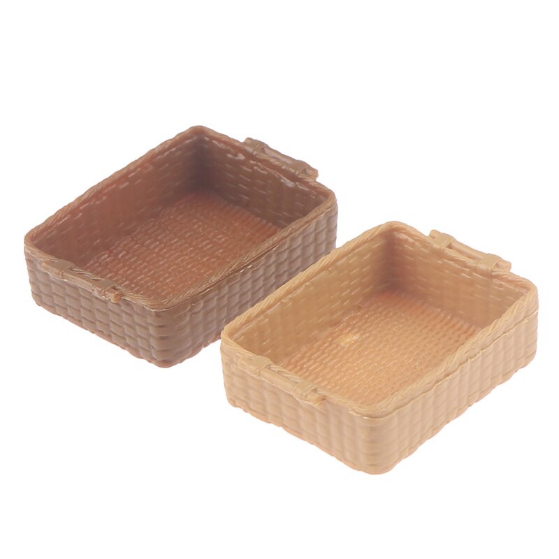 1 Pc 1/12 Scale Mini Dollhouse Miniature Resin Food Storage Basket Model Accessories Toys