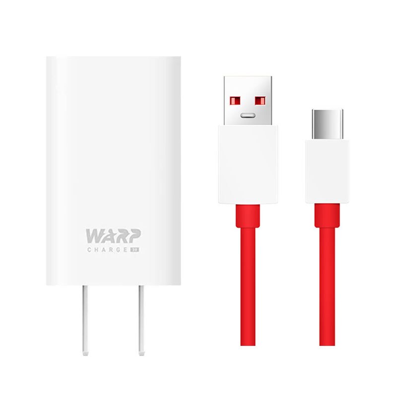 Originele Oneplus Warp Lading 30 Power Adapter Oneplus 7 7T Pro 6 T Warp 30W Eu Charger Eu/Ons Warp Charger Cable Quick Lading 30W: US with cable