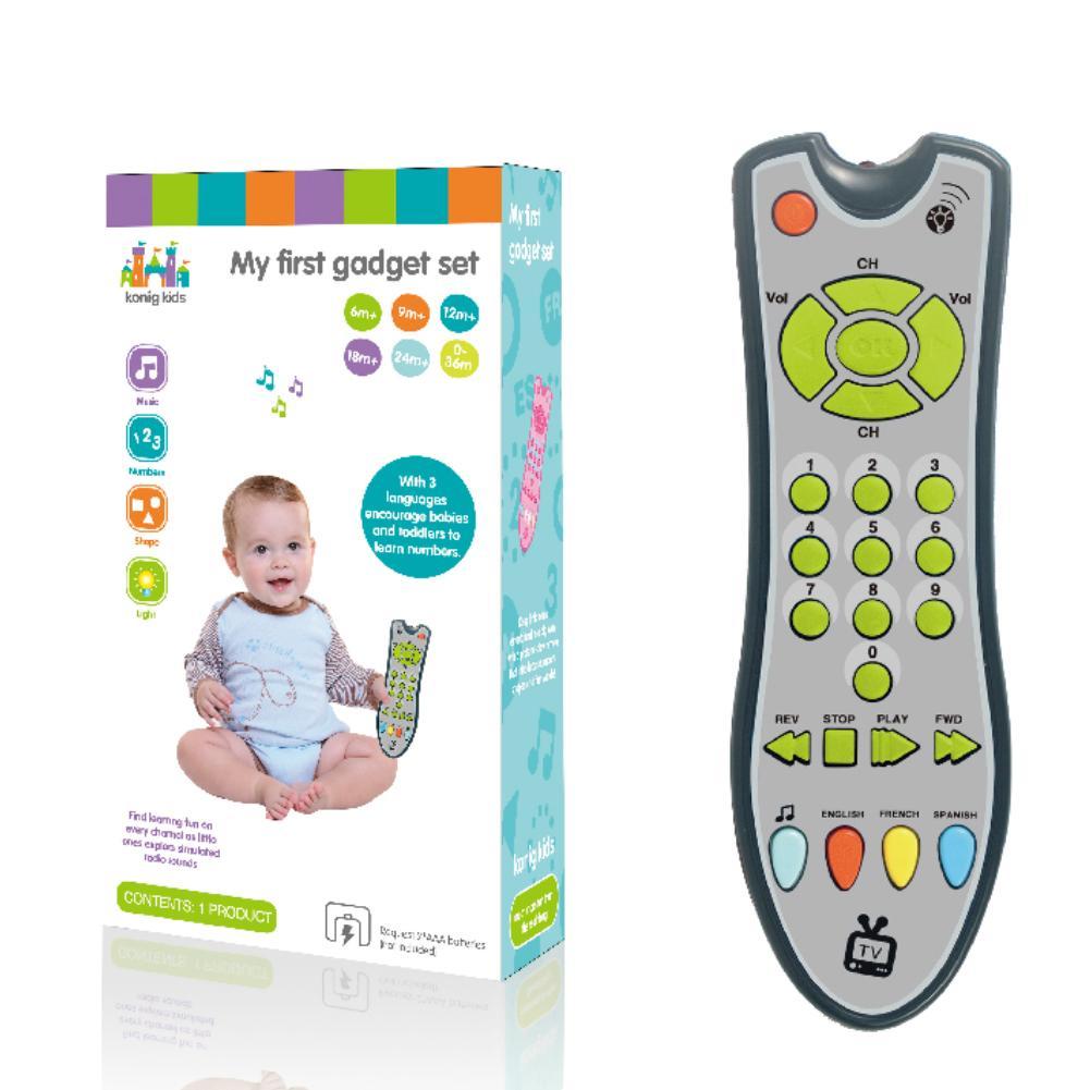Télécommande de télévision musicale pour bébé, apprentissage électrique pour enfants? Jouet d&#39;apprentissage de l&#39;anglais, musique éducative à distance,
