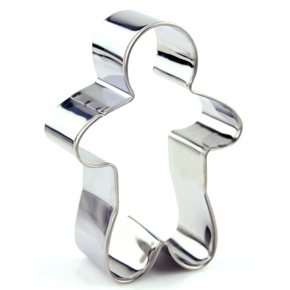 3pcs/set Dessert Stainless Steel Decorating Gingerbread Man Biscuit Mold Reusable Kitchen Cookie Cutter Baking Tools