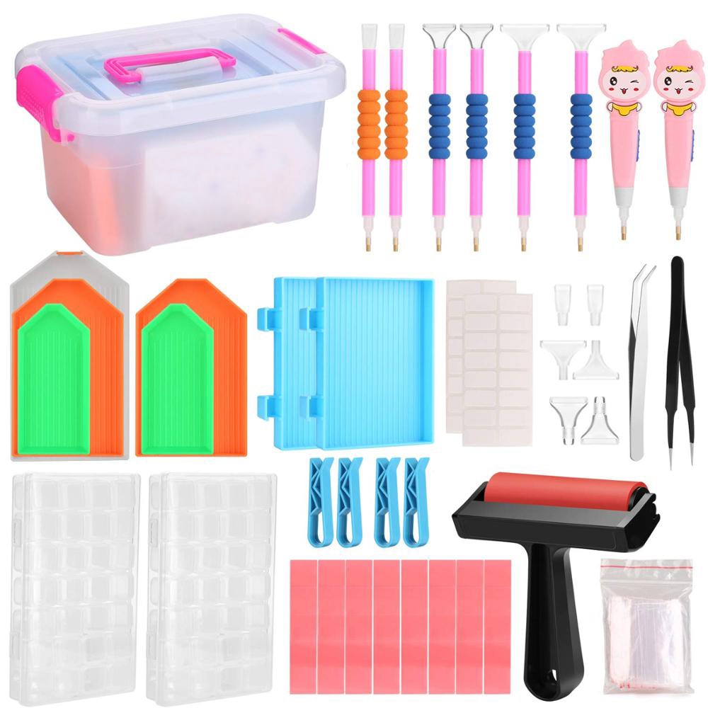Diamond Painting Tools,5D Diamond Painting Accessories Kits Diamond Cross Stitch Tool Sets Diamond Embroidery Box for DIY Craft