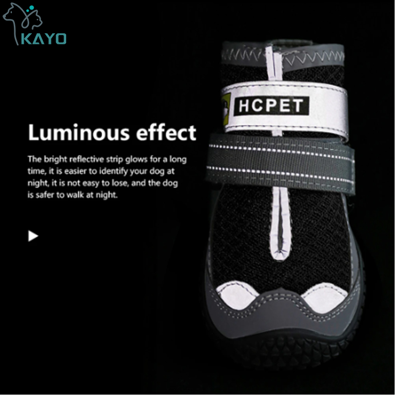 4 pièces/ensemble chaussures pour chien de compagnie bottes imperméables réfléchissantes pour chien neige pluie chaussons pour animaux de compagnie chaussettes antidérapantes chaussures pour chien de taille moyenne et grande