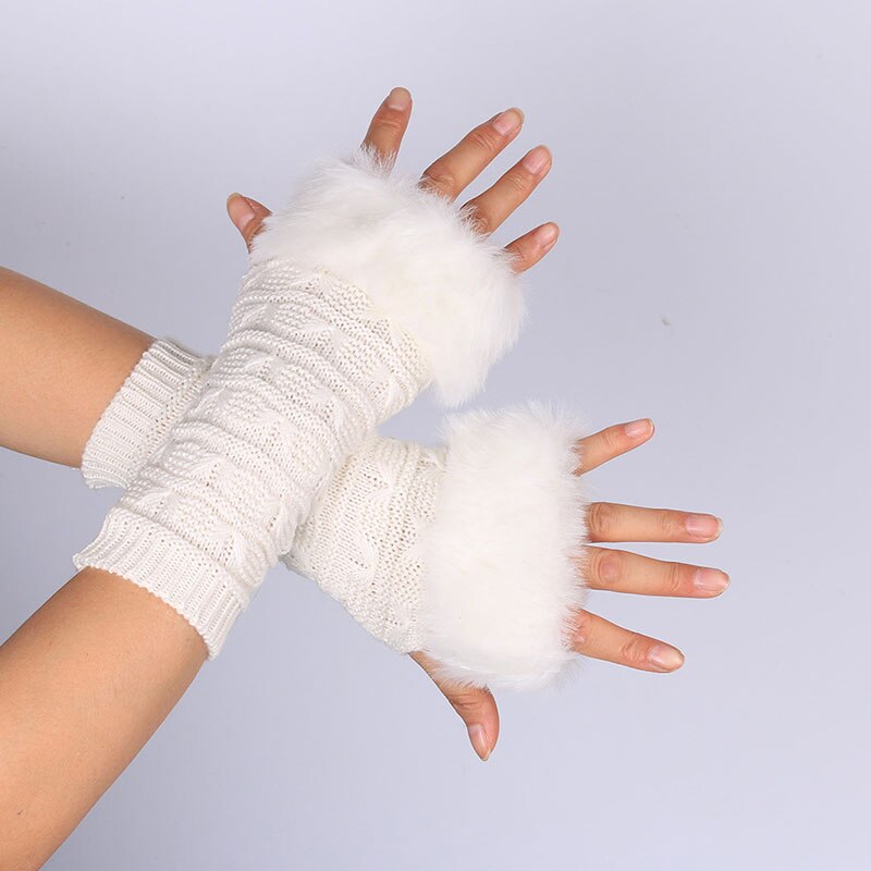 Winter Autumn Women Arm Warmers Long Fingerless Gloves Knitted Crochet Mitten Wrist Warmer Gloves Wrist Arm Hand Warmer