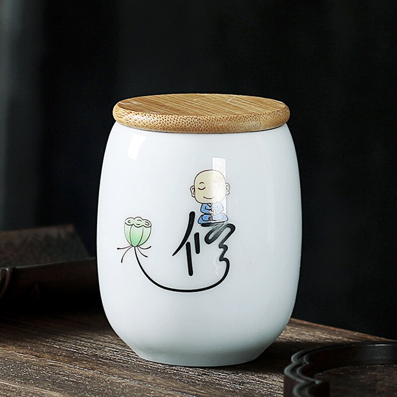 JIA-GUI LUO Ceramic Tea Caddies Tea Bag Storage Box Tea Tins Tea Container Coffee Container Tea Box Tea Storage D008: 8
