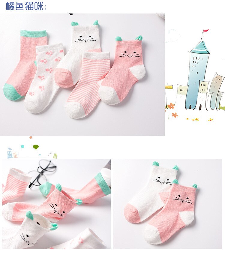 5 Paare/los freundlicher Baumwolle Socken Für Jungen Mädchen Babytoddler Mädchen Jungen Socken Atmungs Nicht-Unterhose unisex Baby Bio-Baumwolle socken