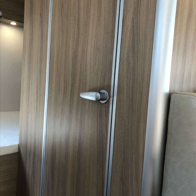 TANFEI RV Toilet Deurslot Badkamer Deurslot RV Caravan Boot Klink Handvat Knop Sloten Deurslot (Zilver