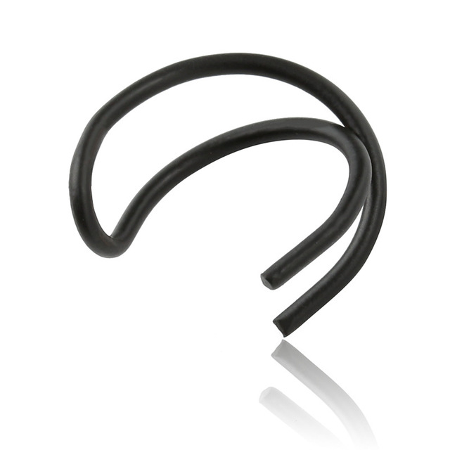 Clip d'oreille Simple à la femmes hommes oreille manchette boucles d'oreilles Cartilage Punk Rock Non-Piercing U modèle boucles d'oreilles bijoux meilleur prix: Pistolet noir plaqué