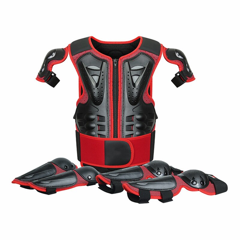 Kids Full Body Armor Protective Gear Chest Spine Back Protector Shoulder Arm Elbow Knee Protector Pads for Skating Bike Cycling