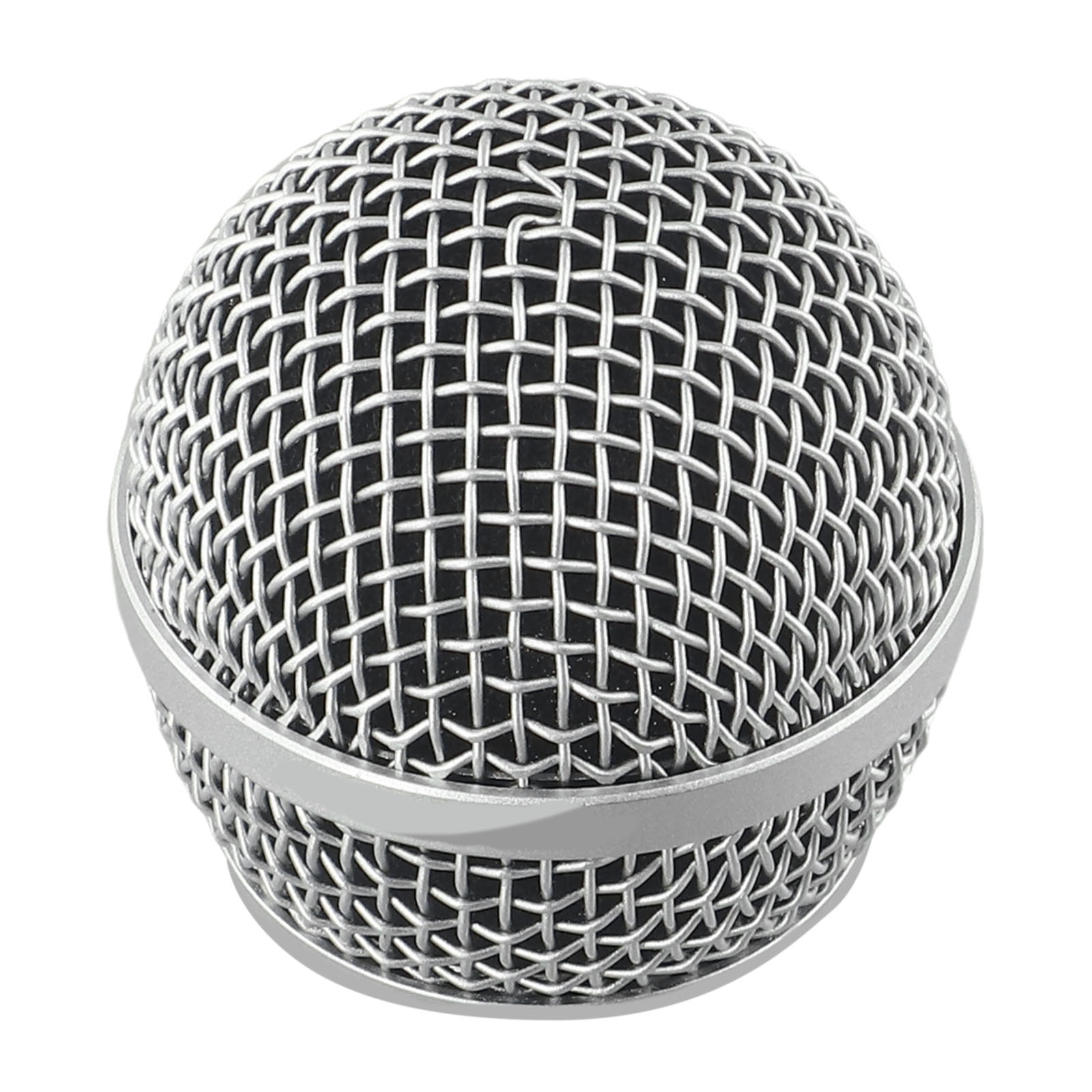 Microfoongrillkop voor 58A microfoon voor Shure Beta stalen microfoongrill Mesh Head DIY vervangende onderdelen ﻿: WHITE