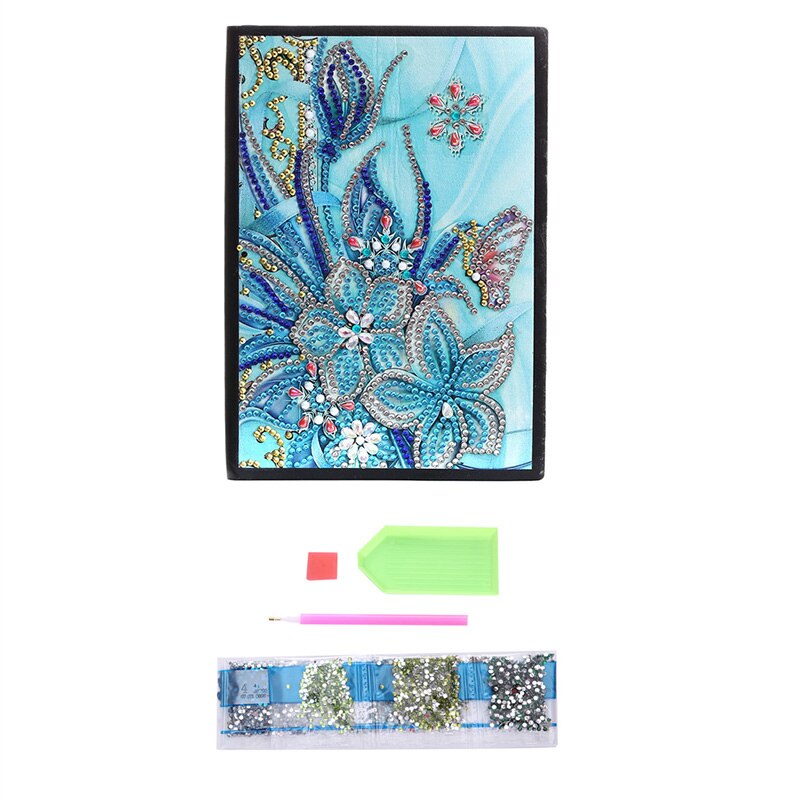 A5 Notebook DIY Special Shaped Diamond Painting Notebook Butterfly flower Diary Book Embroidery Diamond Cross Stitch