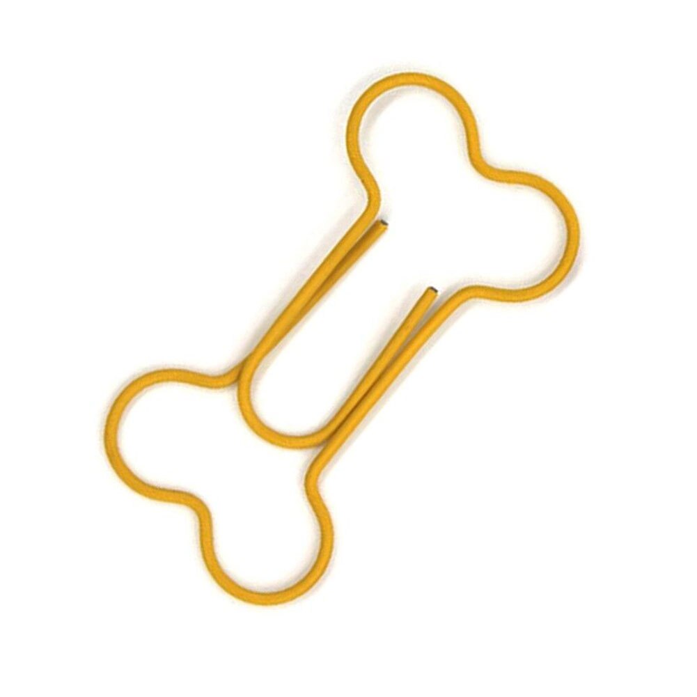 Student Dog Bone Shape Paper Clips Office Bookmark For Scrapbook Metal Useful Crafts 24pcs/pack School Supplies Art Projects