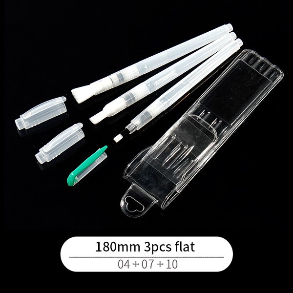 Bgln 3/6Pcs Paint Brush Set Large Capacity Water Brush Soft Flat/Point Watercolor Painting Brush For Drawing Art Suppies: 180mm 3pcs flat