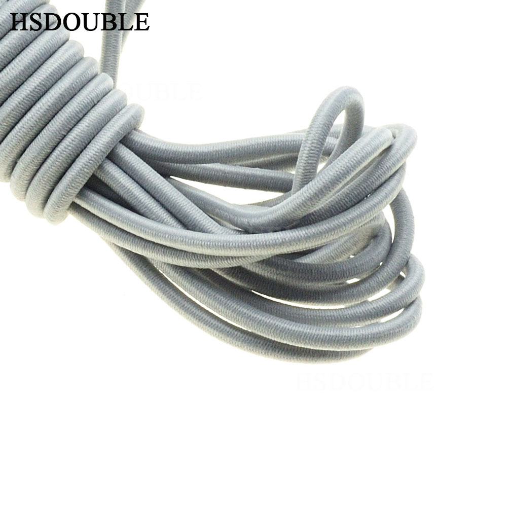 10 yards/pack Kleurrijke Diameter 3mm Elastisch Touw Bungee Shock Cord Stretch String voor DIY Sieraden Maken Outdoor backage: Grey