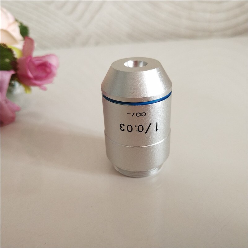 1X 195 Infinity Achromatic Stereo Microscope Objective lens with RMS Thread 20.2mmm 50-60mm for Lab Student Microscope Parts