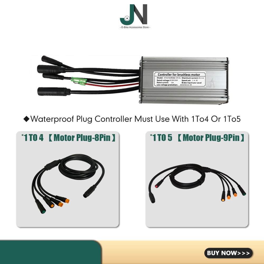 KT Ebike Controller 36V48V 250W-1000W Julet wodoodporna wtyczka 15A/17A/22A/25A/30A do zestawu do konwersji silnika elektrycznego roweru