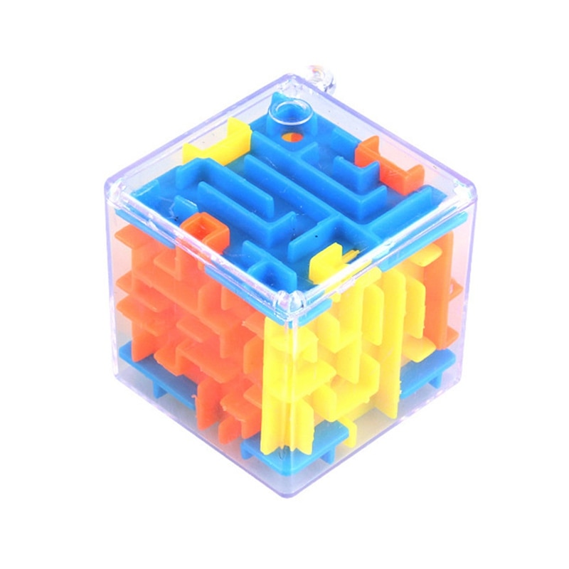 Cubes Doolhof Bal Mini 3d Magic Kids Magical Labyrinth Game Puzzel Autism Speelgoed Transparante Kinderen Spel Brain Teaser