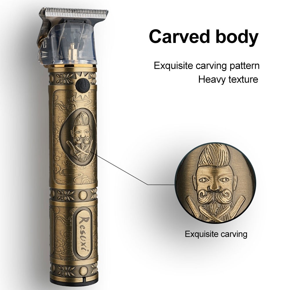 Profession T-Outliner Skeleton Heavy Hitter Cordless Trimmer Men 0mm Baldheaded Hair Clipper Finish Hair Cutting Machine elect