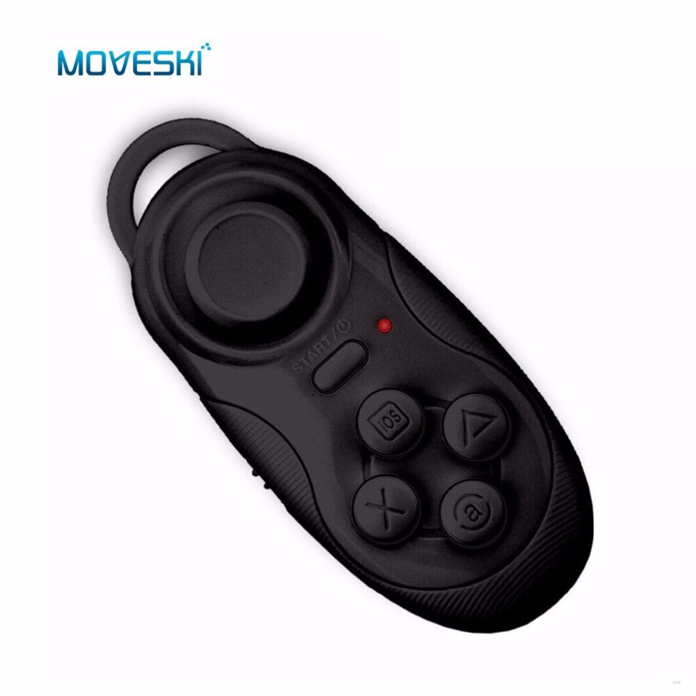 Moveski 001 bluetooth gamepads spilcontroller joystick selfie fjernbetjening udløser trådløs mus til ios android smartphone tv box