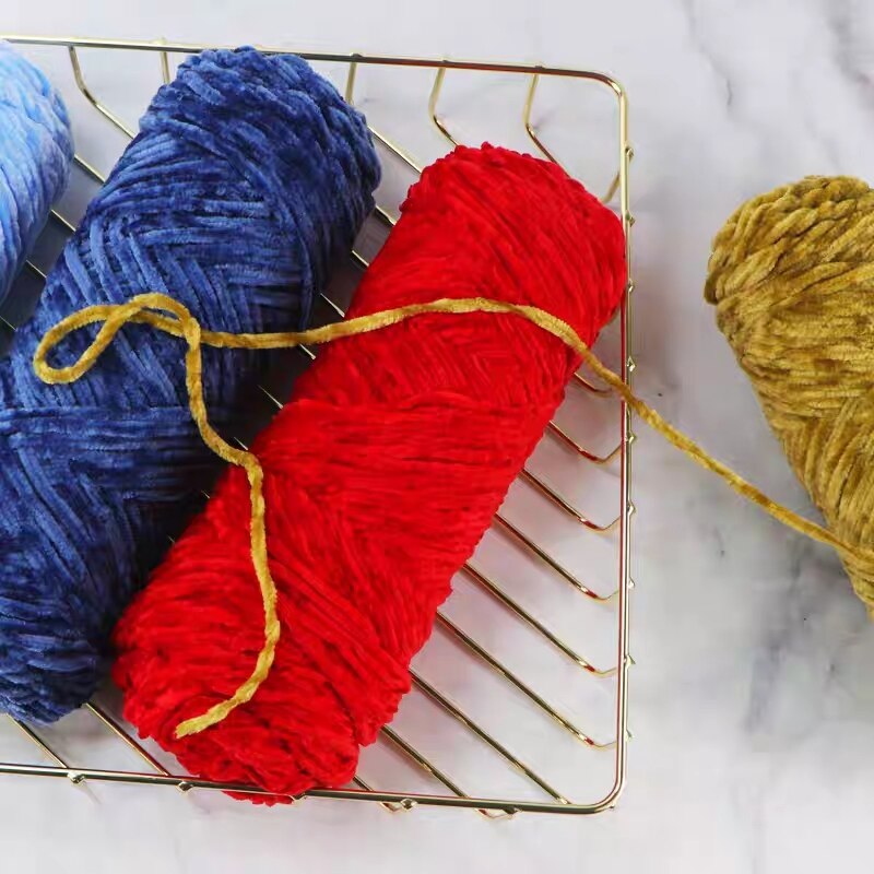 100g Chenille Yarn for Hand Knitting Toys Crochet Plush Threads Woolen Yarn Sewing Ball of Wool Knit DIY