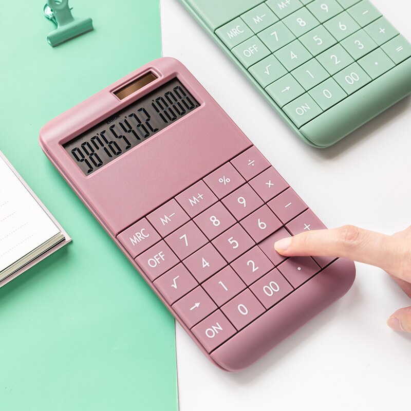 Large-key Portable Solar-powered Computer for Student Calculation and Finance Calculator Simple Style