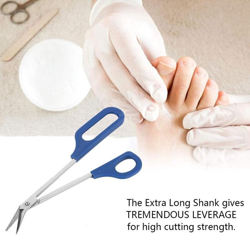 1pc Long Handled Toenail Scissors Long Handled Toe Nail Clippers Angled Cuticle Scissor Nipper Trimmer Cutter Nail Art