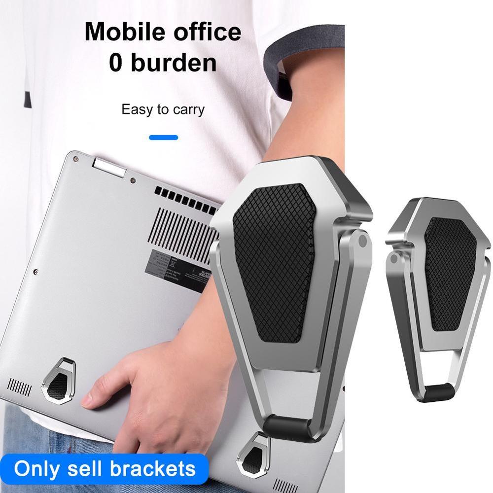 JaneYi 2 Stuks Mini Laptop Stand Riser Onzichtbare Computer Toetsenbord Stand voor Bureau Ergonomische Draagbare ABS Lichtgewicht Laptop Stand Opvouwbare Tablet Ondersteuning Houder voor Notebook