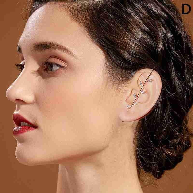 1pc ear wrap crawler hook øreringe multi blomme clip øreringe luksuriøse falske øreringe kvinder smykker crawler hook øreringe: D