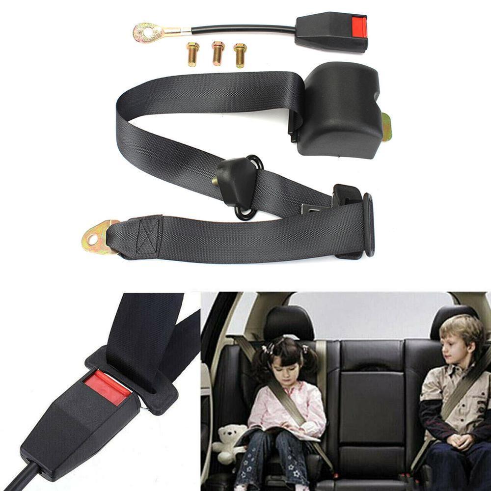 3 Point Retractable AUTO Car Auto-locking Seat Car Safety Universal Adjustable Truck Lap Bus Van Belt Auto Black Access F6T4