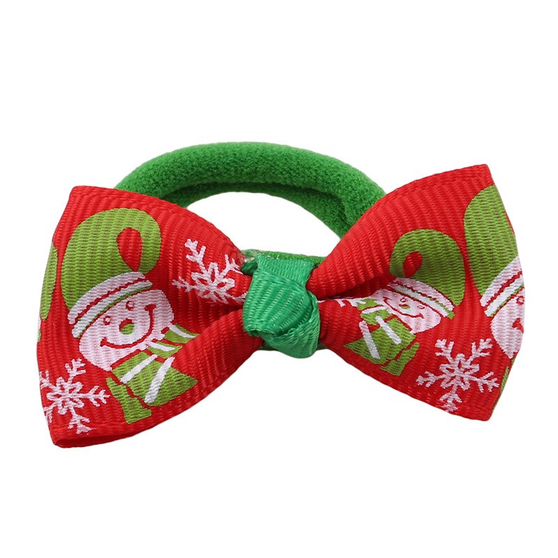 Christmas Hair Rope Tree Santa Bell Snowman Kids Elastic Hair Band Lovely Girls Hair Accessories: 793746