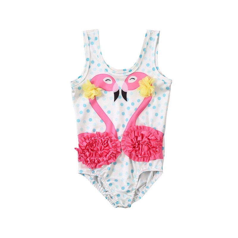 Toddler Baby Kids Girls Tutu Swan Print Swimsuit Swimwear Ruffle ...
