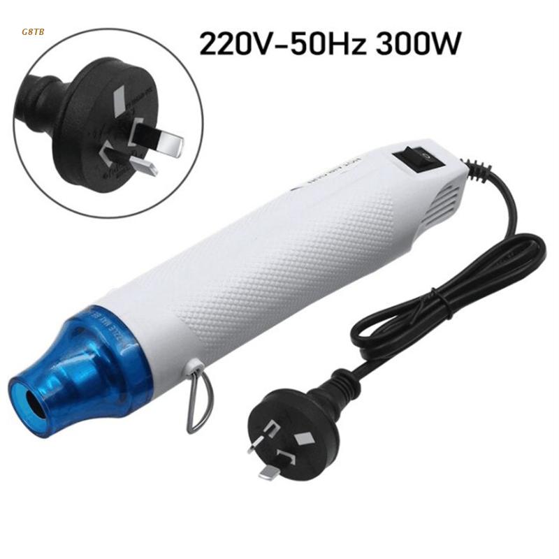 Mini Heat Gun Mini Handheld Air Gun for DIY Embossing Shrink Wrapping Drying Paint 300W Electrical Heat Tool: White