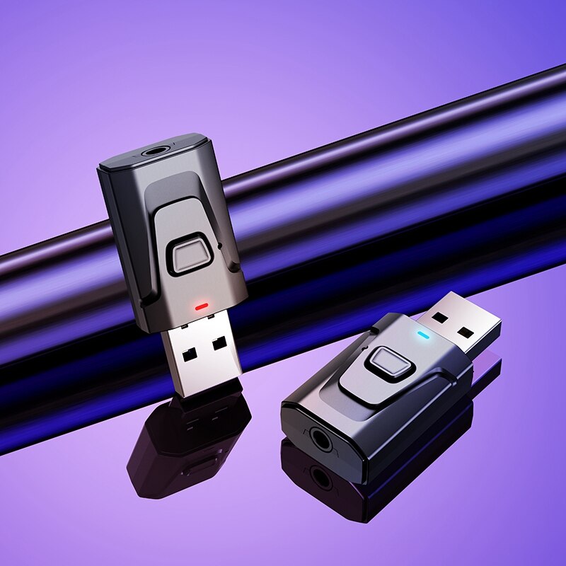 4 in 1 USB Bluetooth Transmitter Receiver with Mic Handsfree Calling 3.5mm Aux RCA Stereo Wireless o Adapter