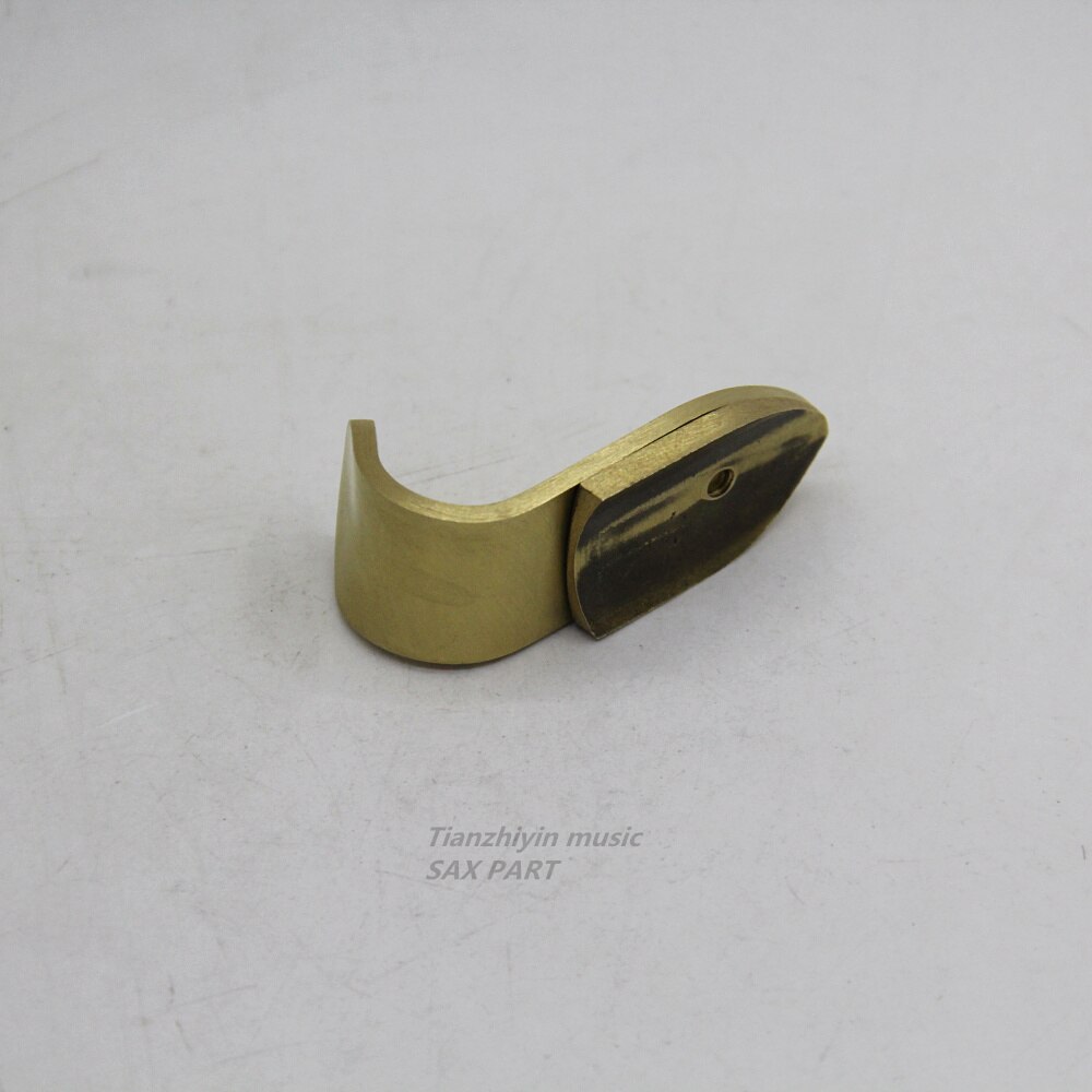 1 Pcs Alto Sax Reparatie Onderdelen Messing Ongeverfd + Vinger Greep Pad Saxofoon Sax Duimsteun Haak