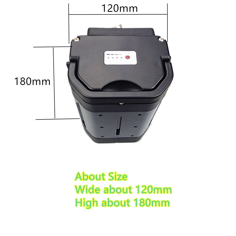 Caja de batería para bicicleta eléctrica, soporte de montaje de poste de asiento, plegable, de 39, 40, 42 y 18650 celdas, 24V, 36V y 48V