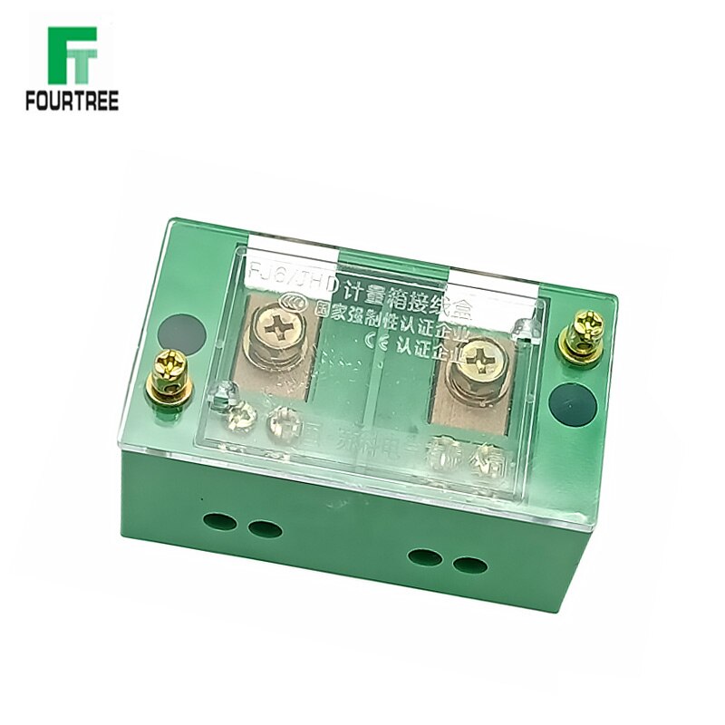 2 In 4 Out Single Phase Junction Box Quick Connect Terminal Box Splitter Metering Cabinet Wire Connection High Power Block FJ6