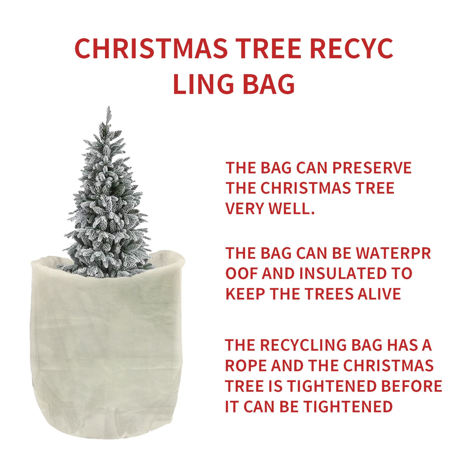 Christmas Tree Disassembly Storage Bag Recyclable Plastic Bags For Large Christmas Trees Sundries Organizer Bag Kitchen Storage