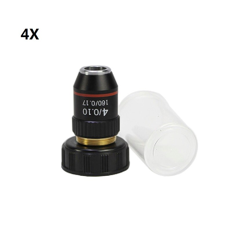 195 Achromatic Objective Lens 4X 10X 20X 40X 60X 100X f/ Biological Microscope Lens Coating RMS 20.2mm Standard Thread Interface: 4X